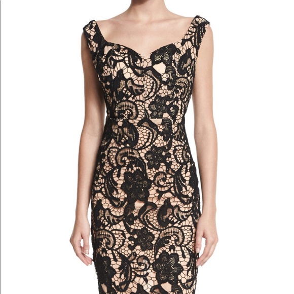 Few Moda NY black sheath lace romantic dress. M - Picture 1 of 8